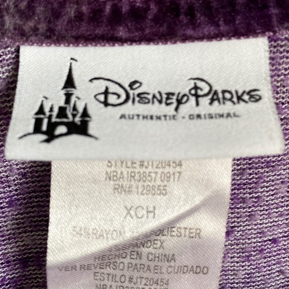Disney Parks Authentic Women's Purple Mickey + Minnie Mouse Light Sweater Top XS - Picture 2 of 10